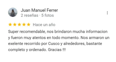 Tours o Paquetes turísticos a Cusco, Machupicchu, Valle Sagrado Reseñas Travel Agency 07